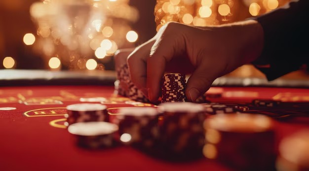 Live dealer studio broadcast showing croupier, cards, and betting interface on megawin77